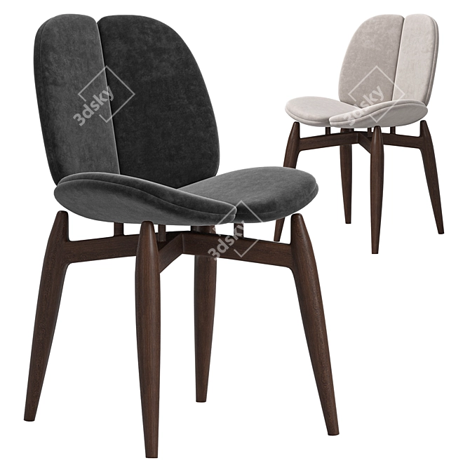 Modern Pulp Chair in Ash 3D model image 3