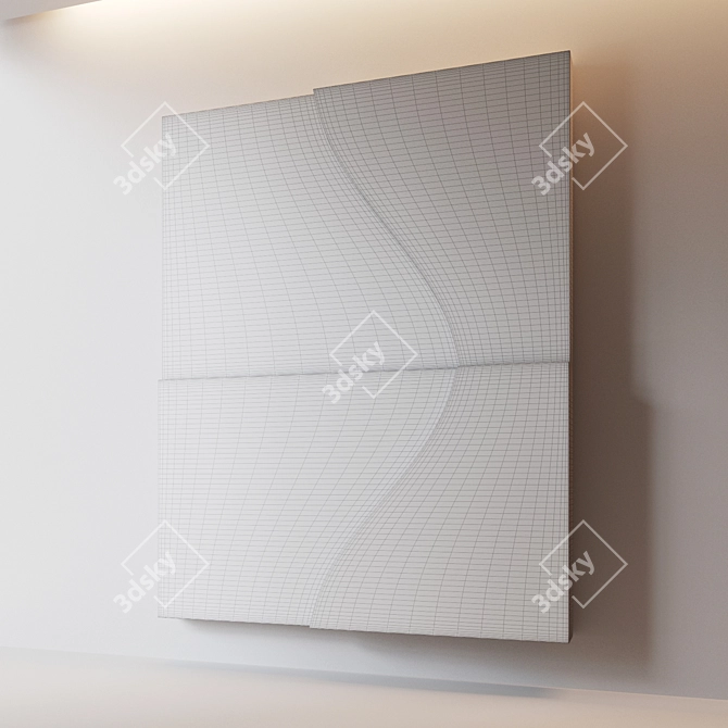 Abstract Relief Composition. Editable. 3D model image 4