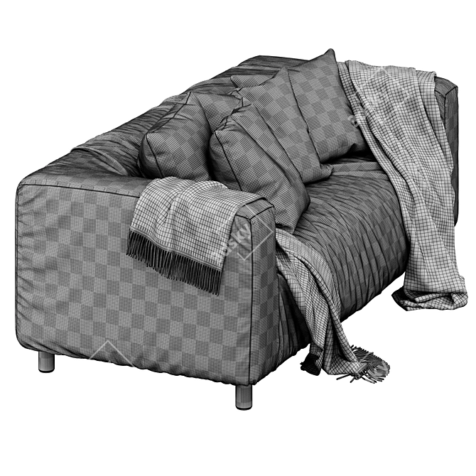 Klippan Sofa Set with Unique Cover 3D model image 3