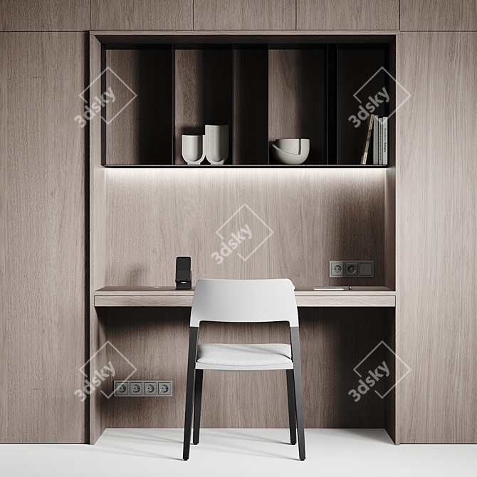 Modern Workspace Setup Kit 3D model image 2