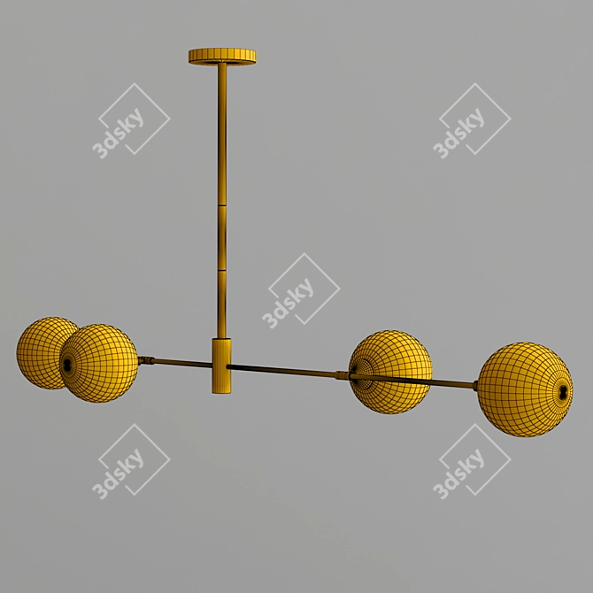 Modern Ø100 Hanging Lamp 3D model image 4