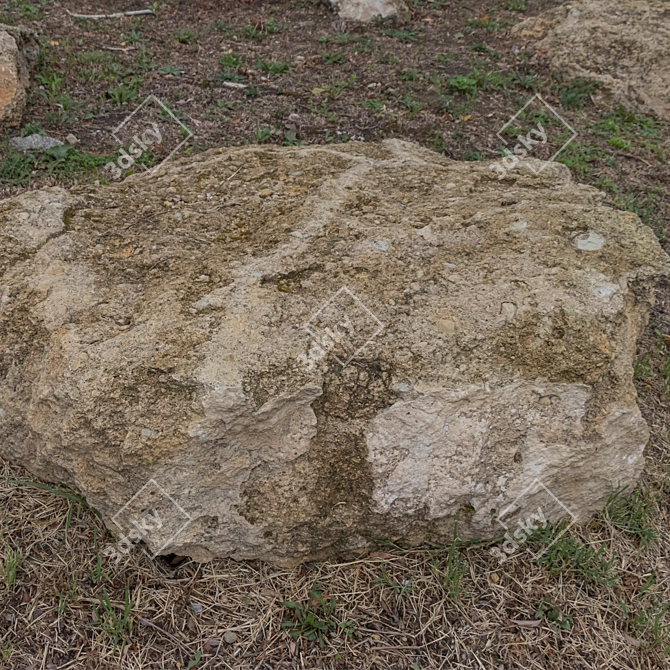 Sandstone Landscaping Stones 4K Texture 3D model image 6