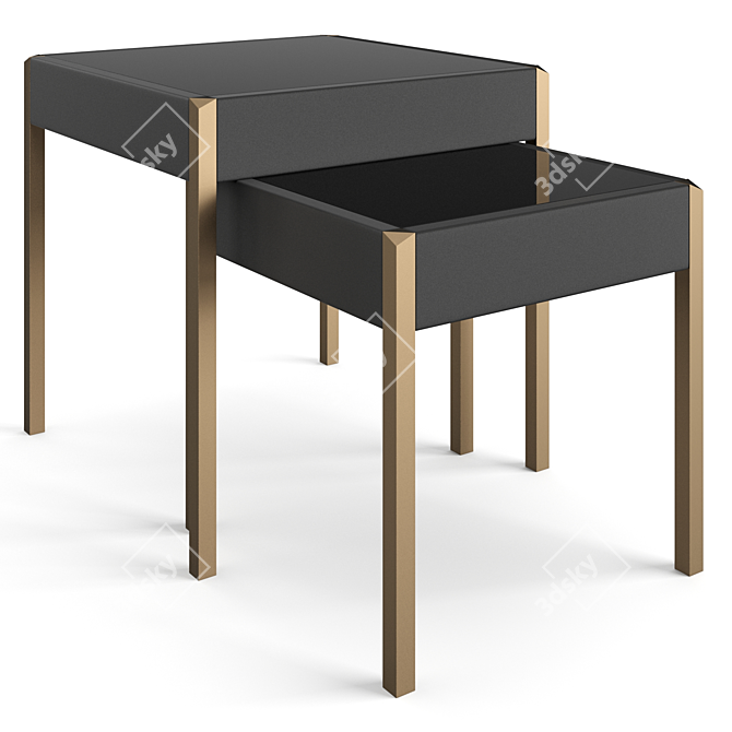 Trussardi Casa Band Tables Set 3D model image 2