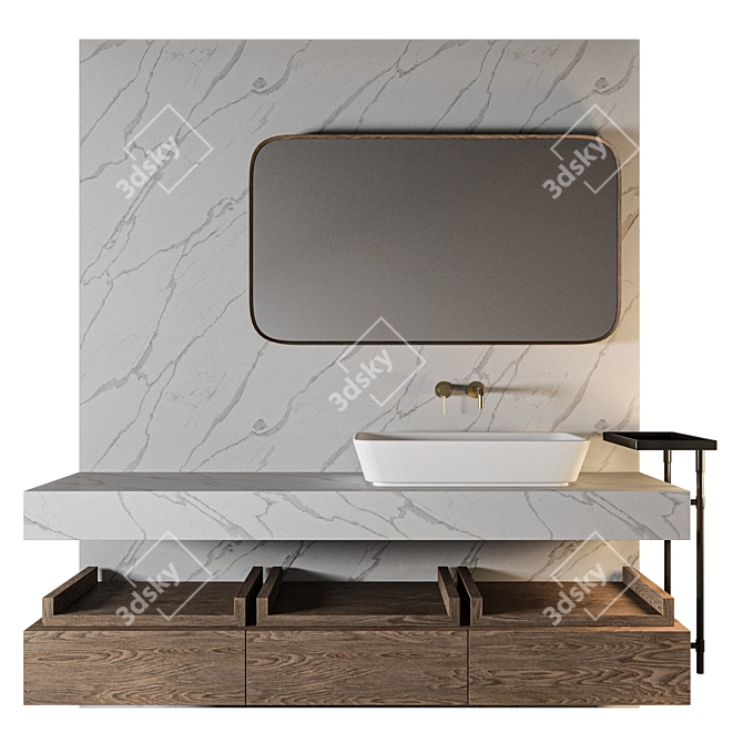  3Dmax & OBJ Textured Bathroom 3D model image 1