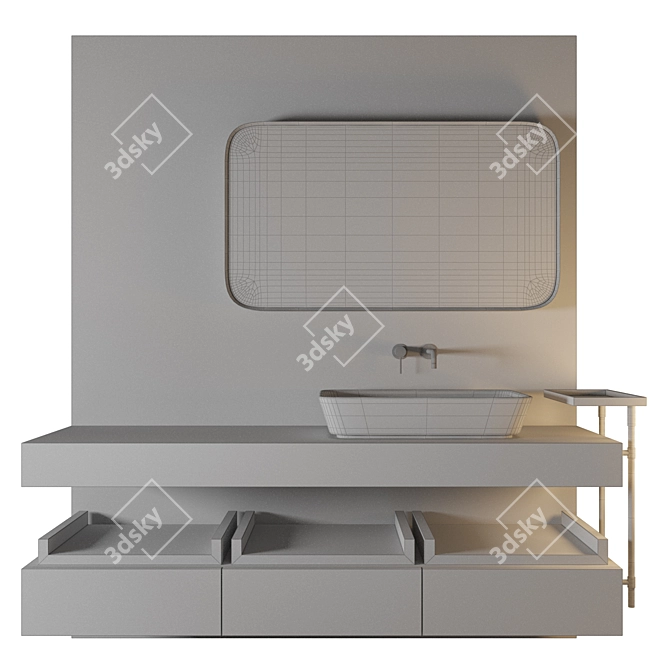  3Dmax & OBJ Textured Bathroom 3D model image 3