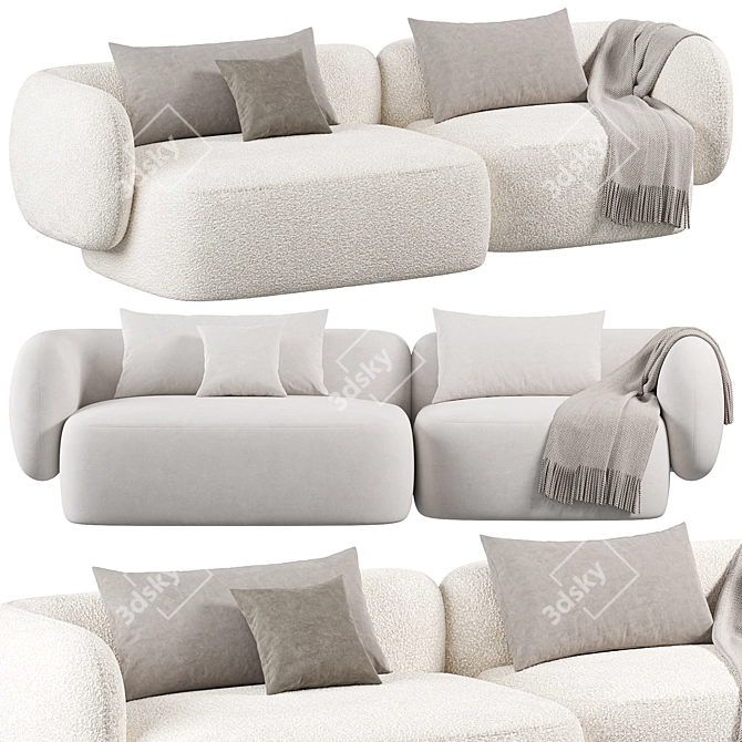 Modern 2015 Mild Sofa Model 3D model image 2