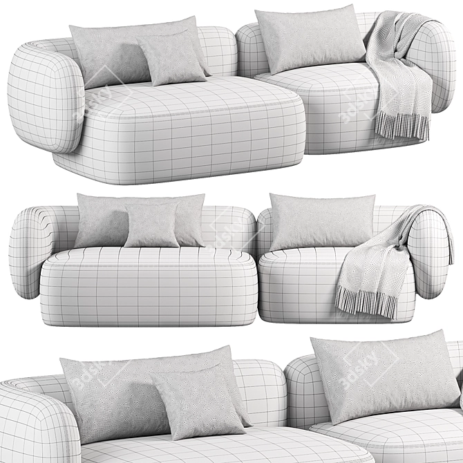 Modern 2015 Mild Sofa Model 3D model image 4