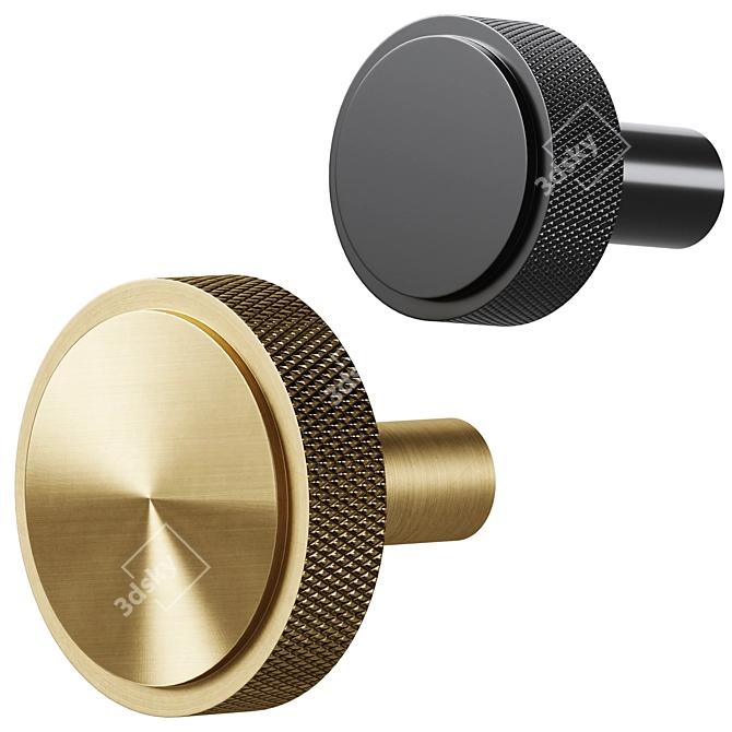 Stylish MANHATTAN Brass Handles & Knobs 3D model image 4