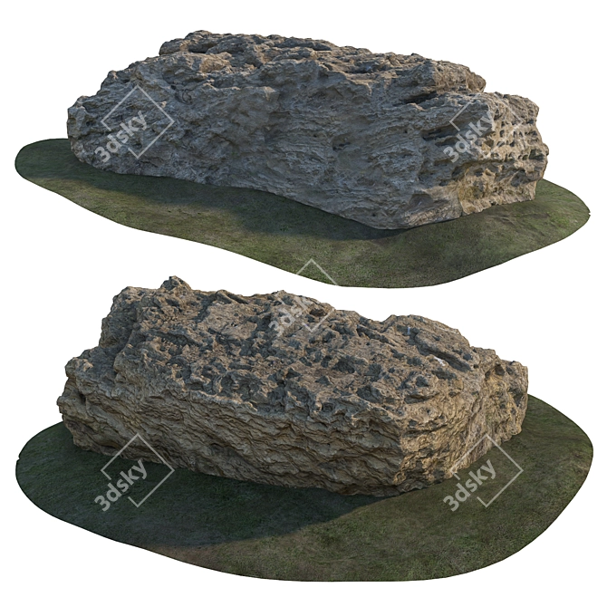 Landscape Feature Stone Kit 3D model image 2