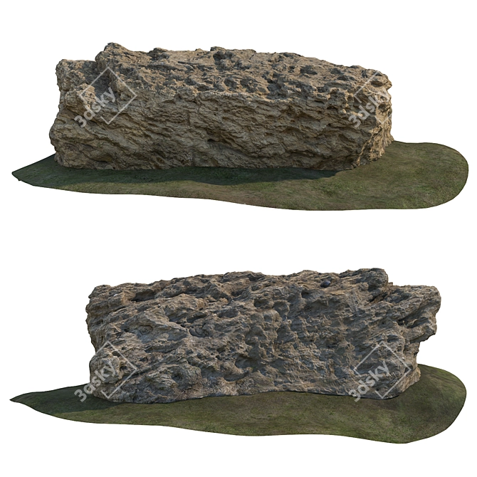 Landscape Feature Stone Kit 3D model image 4