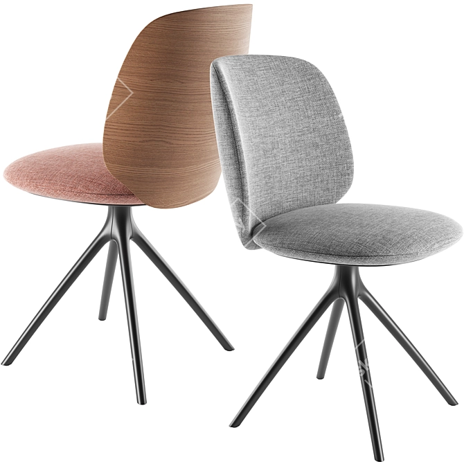 Modern Swivel Chair, MDF Italia 3D model image 1