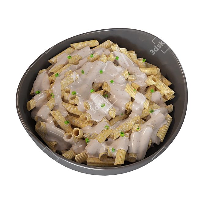 Velvety Penne Pasta Meal 3D model image 3