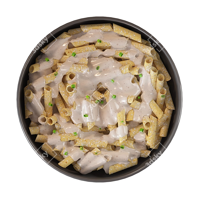 Velvety Penne Pasta Meal 3D model image 5