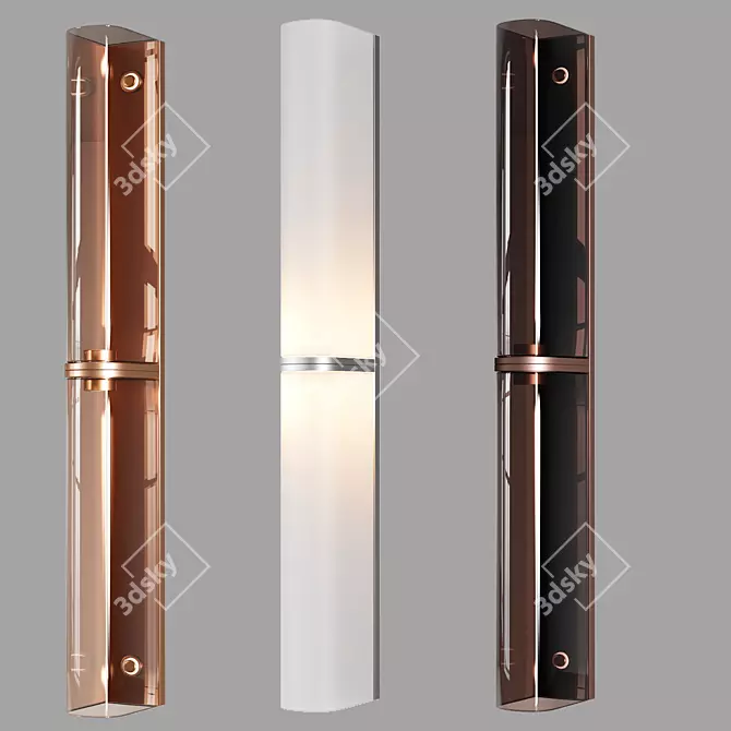 Slim Double Wall Sconce 3D model image 2