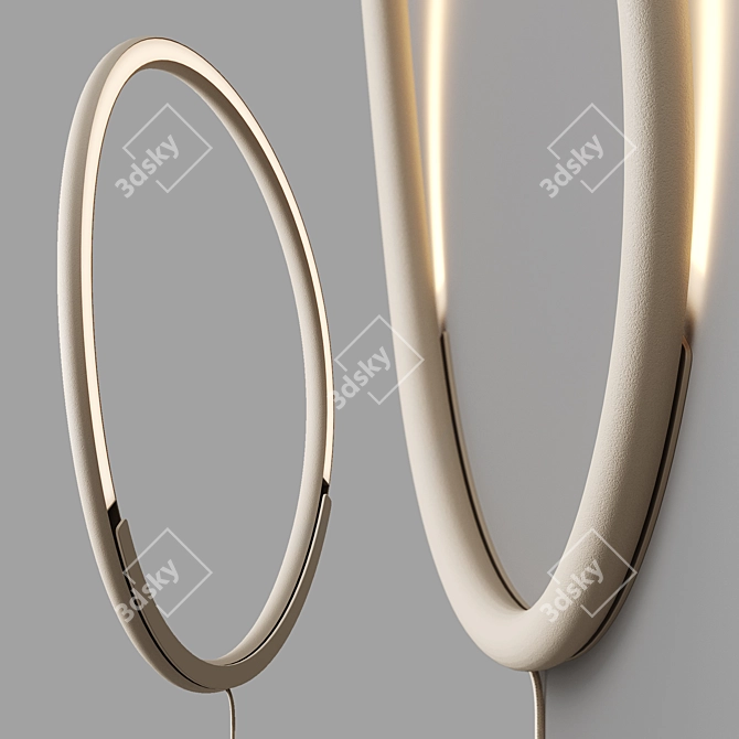 Modern Circle LED Wall Light 3D model image 3