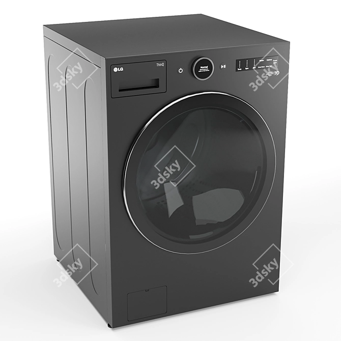 LG WM6700HBA Front Load Washer 3D model image 11