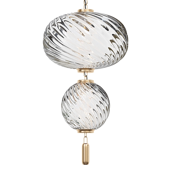 Dual Level Pendant Light 3D model image 1