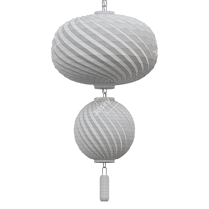 Dual Level Pendant Light 3D model image 2