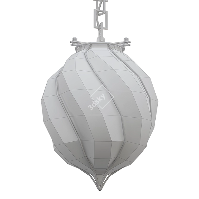 Elegant Small Glass Pendant 3D model image 2