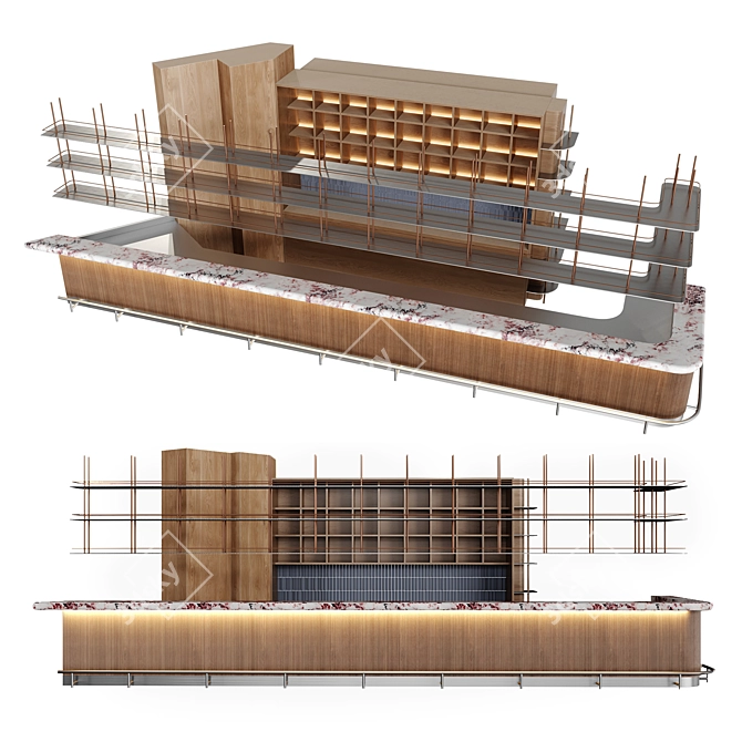 Translation: Bar Counter

Modern Bar Counter Design 3D model image 1