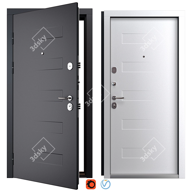 Adelina Metal Door Set (Abvehr) 3D model image 1