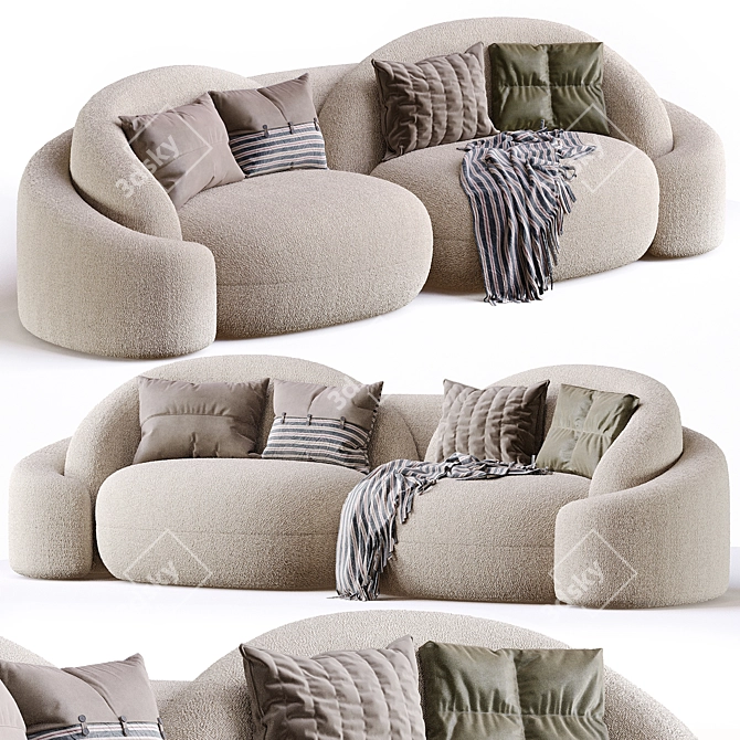 Romantic Love Seat Sofa 3D model image 1