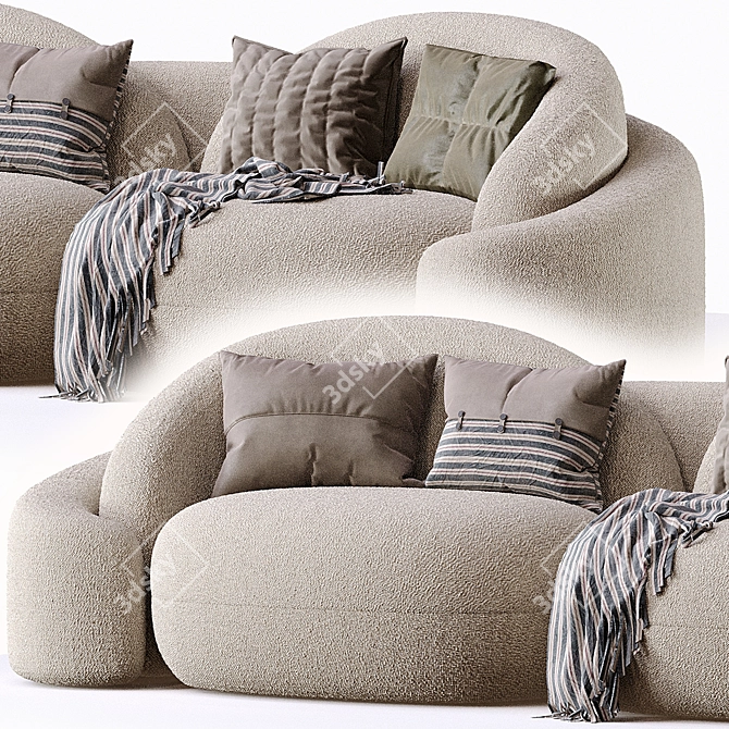 Romantic Love Seat Sofa 3D model image 2