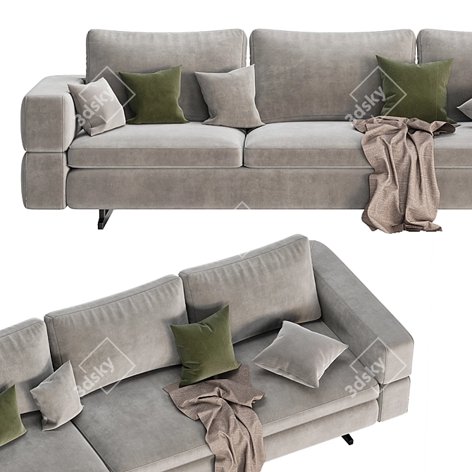 Versatile Modern Sofa Design 3D model image 3