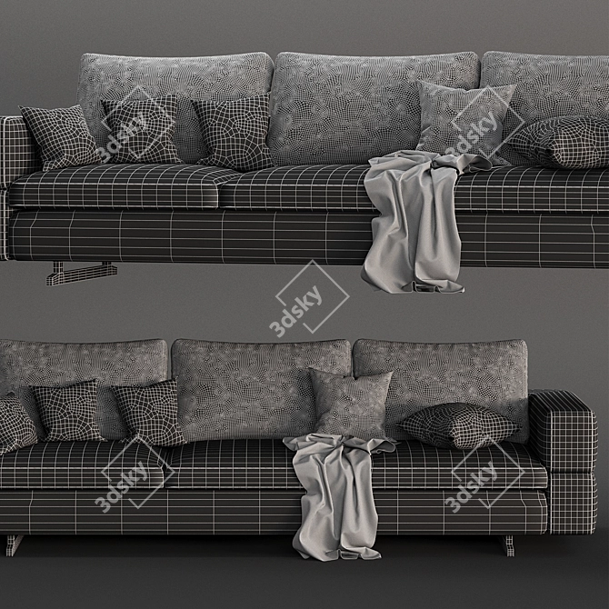 Versatile Modern Sofa Design 3D model image 4