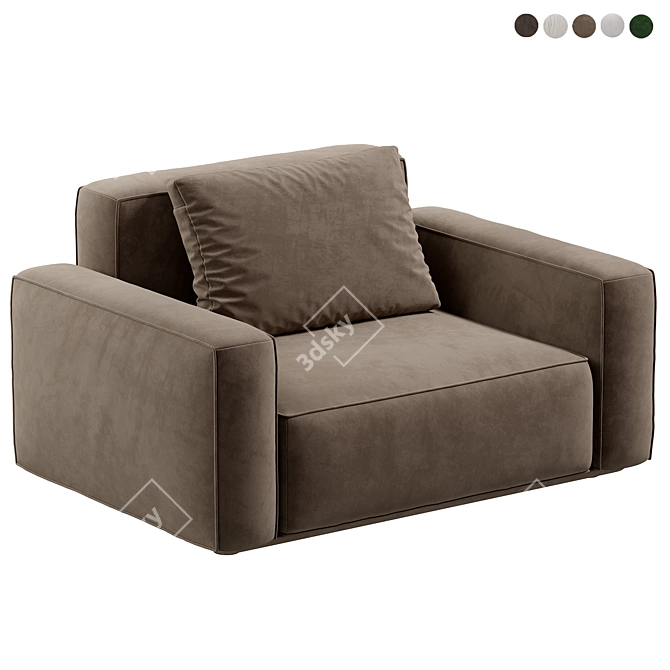 Elegant Arflex Marechiaro Armchair 3D model image 4