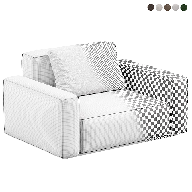 Elegant Arflex Marechiaro Armchair 3D model image 7