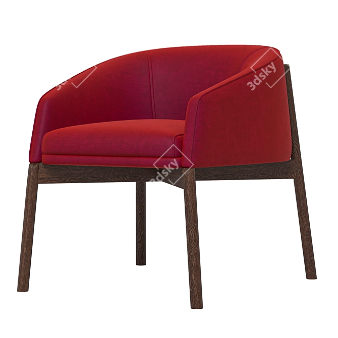 Modern Upholstered Armchair by CTS 3D model image 3