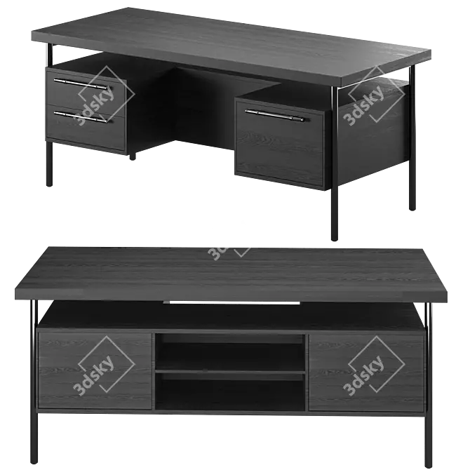 Sullivan Executive Desk Set 3D model image 1