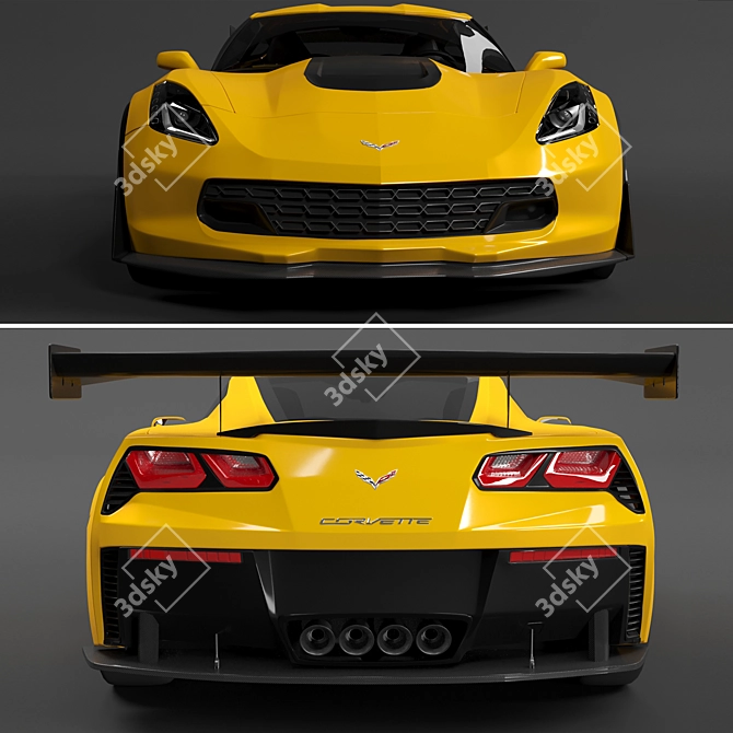 C7R 2015 Corvette Racecar Optimal 3D model image 5