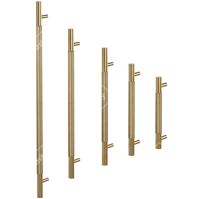  HART Brass Knurled Meraki Handles 3D model image 2