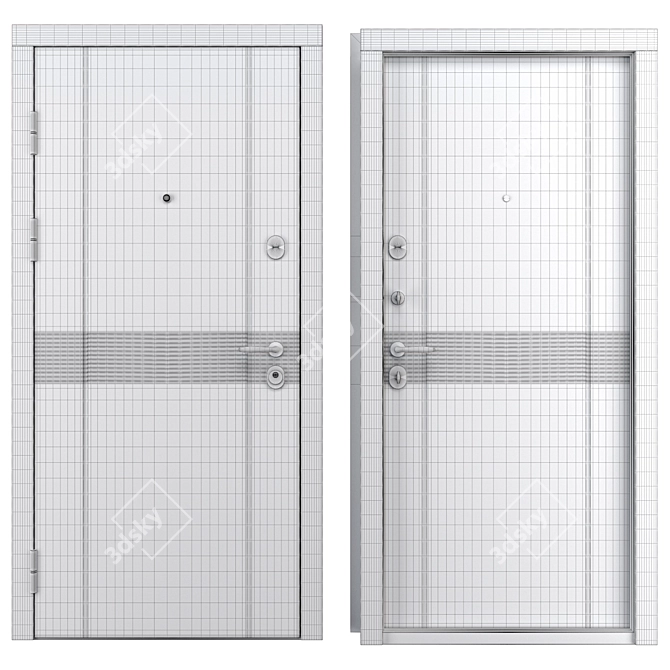 Britana Metal Entry Door (Abvehr) 3D model image 4