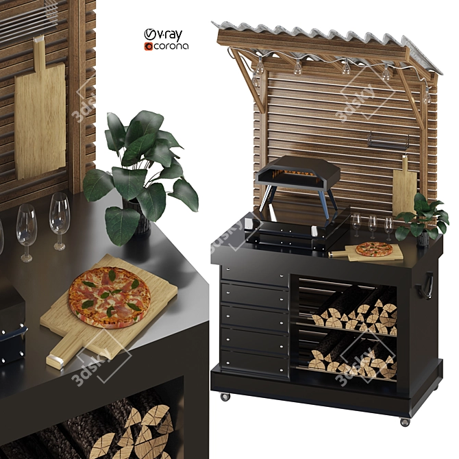 Pizza Oven Model Kit 2015 3D model image 2