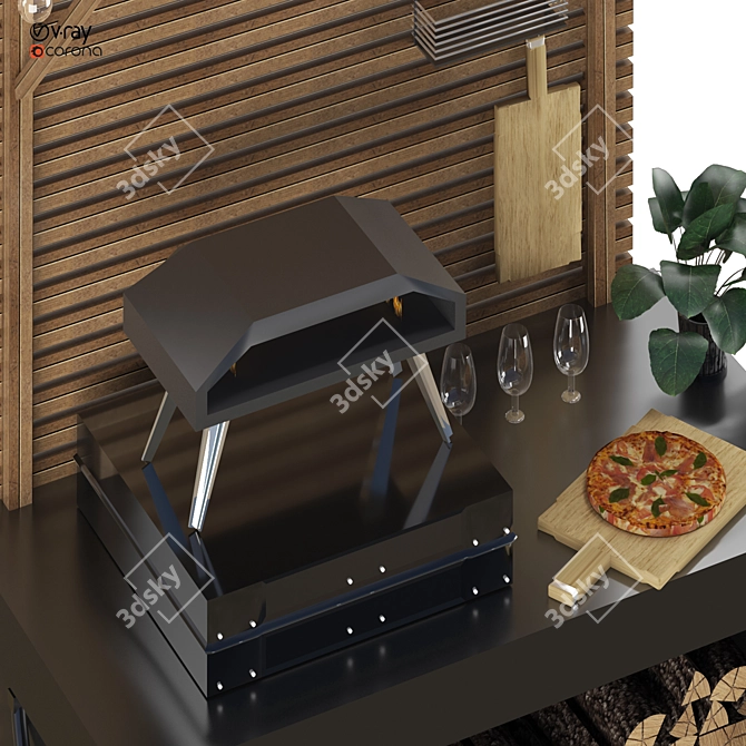 Pizza Oven Model Kit 2015 3D model image 4