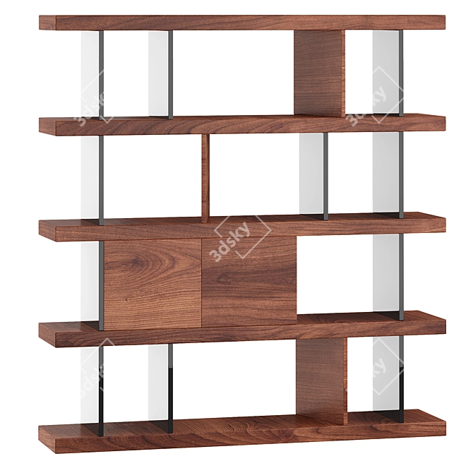 Modern Bookcase with Classic Elegance 3D model image 1