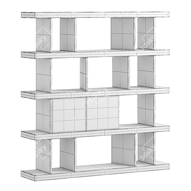 Modern Bookcase with Classic Elegance 3D model image 2