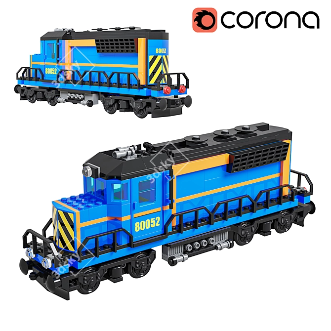 Train Lego Loco 3D Model 3D model image 1