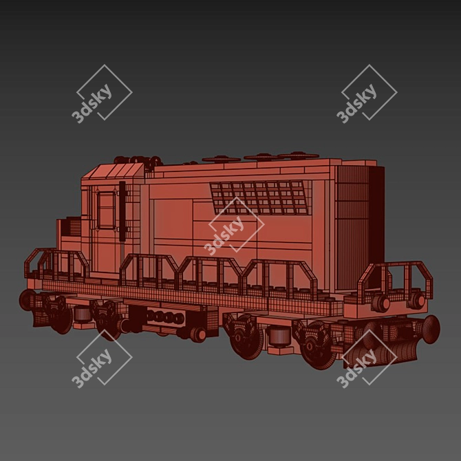 Train Lego Loco 3D Model 3D model image 7