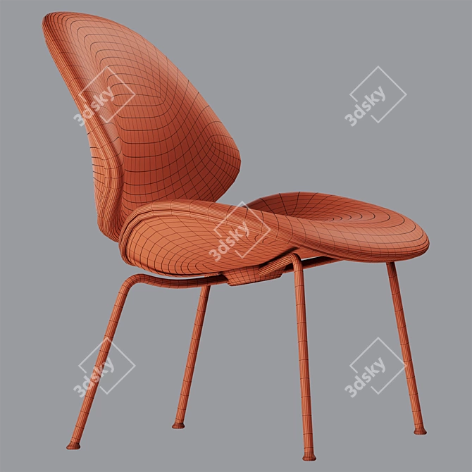 Modern 3D Council Lounge Chair 3D model image 5