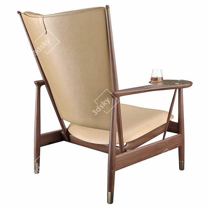 Premium Whisky Lounge Chair 3D model image 3