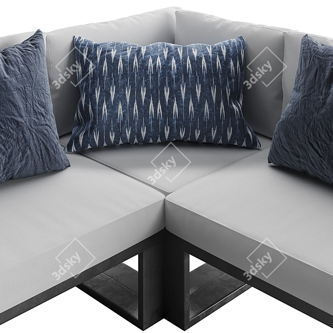 Modern Quantum Sectional Sofa Model 3D model image 5