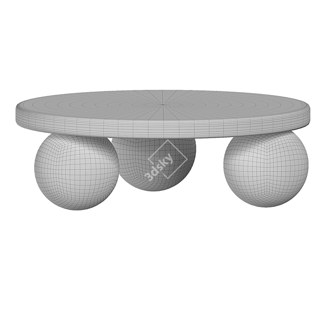 Marble Sphere Coffee Table 3D model image 4