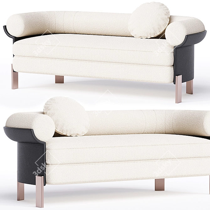 Minimalist 2014 Dordoni Sofa 3D model image 1