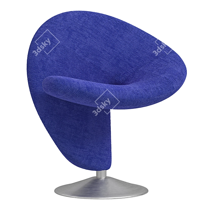 Swivel Wool Blend Accent Chair 3D model image 6