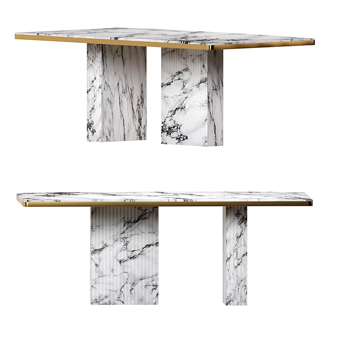 Sofia Modern Marble Dining Table 3D model image 1