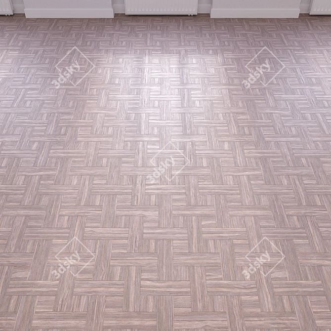 Modular Wood Floor 3D Model 3D model image 3